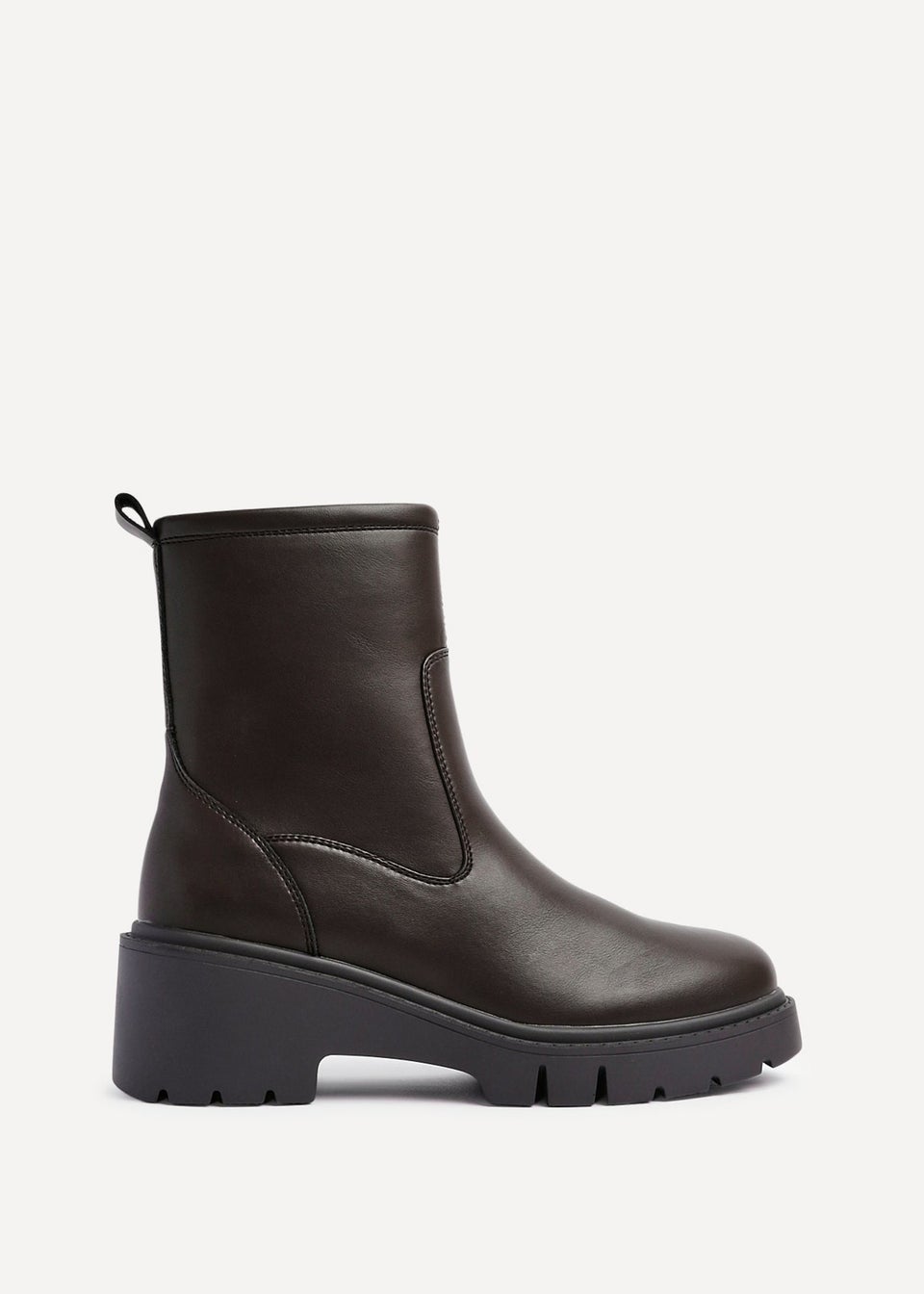 Linzi Limited Brown Faux Leather Ankle Boot