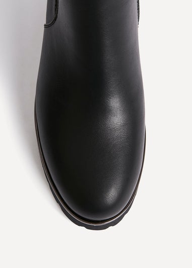 Linzi Gravity Black Faux Leather Long Boot