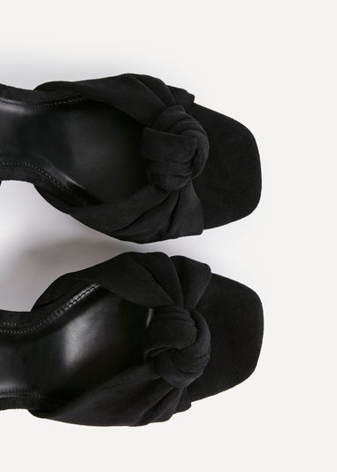 Linzi Ruba Black Faux Suede Platform Heel