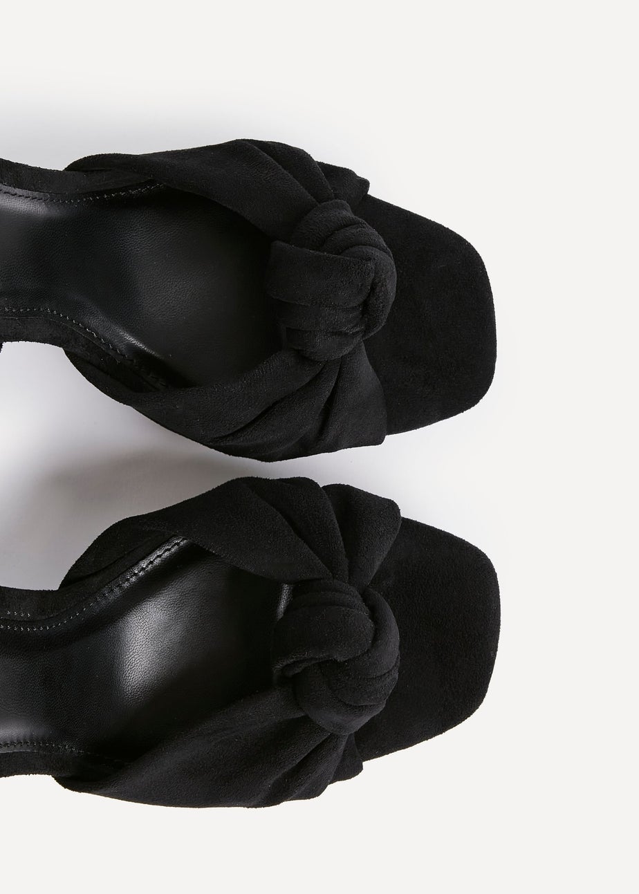 Linzi Ruba Black Faux Suede Platform Heel