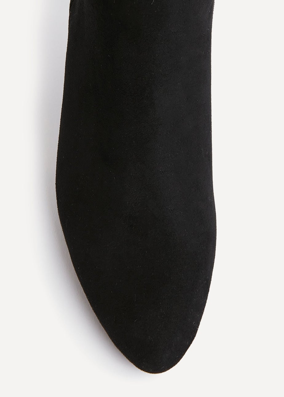 Linzi Rush Black Faux Suede High Leg Stiletto Boots