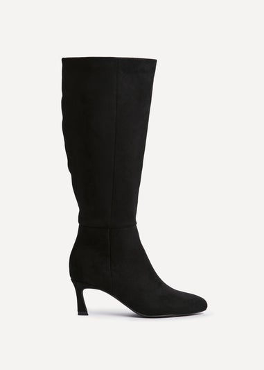 Linzi Rush Black Faux Suede High Leg Stiletto Boots