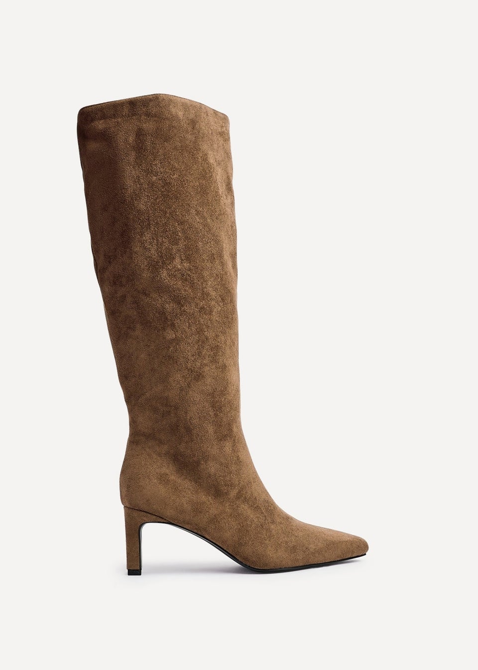 Linzi Uptown Sand Faux Suede Knee High Boot