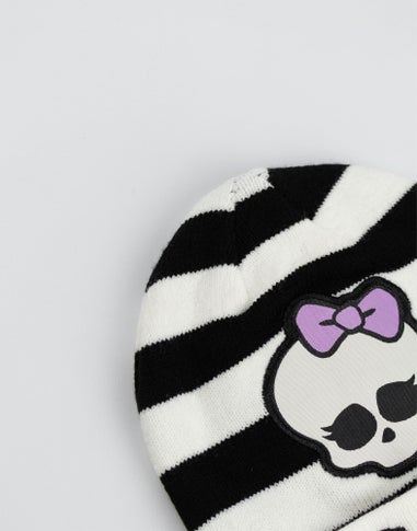Vanilla Underground Monster High Kids Black Beanie & Gloves