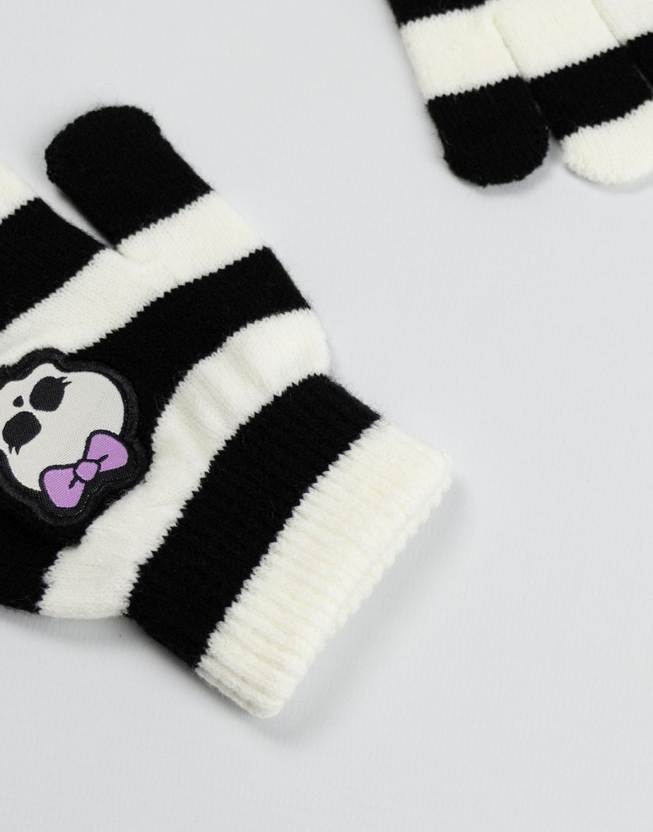 Vanilla Underground Monster High Kids Black Beanie & Gloves