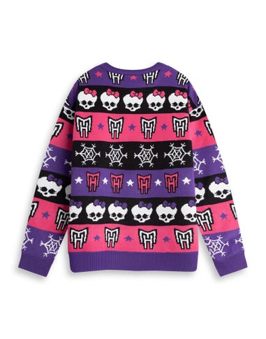 Vanilla Underground Monster High Adult Purple Christmas Jumper