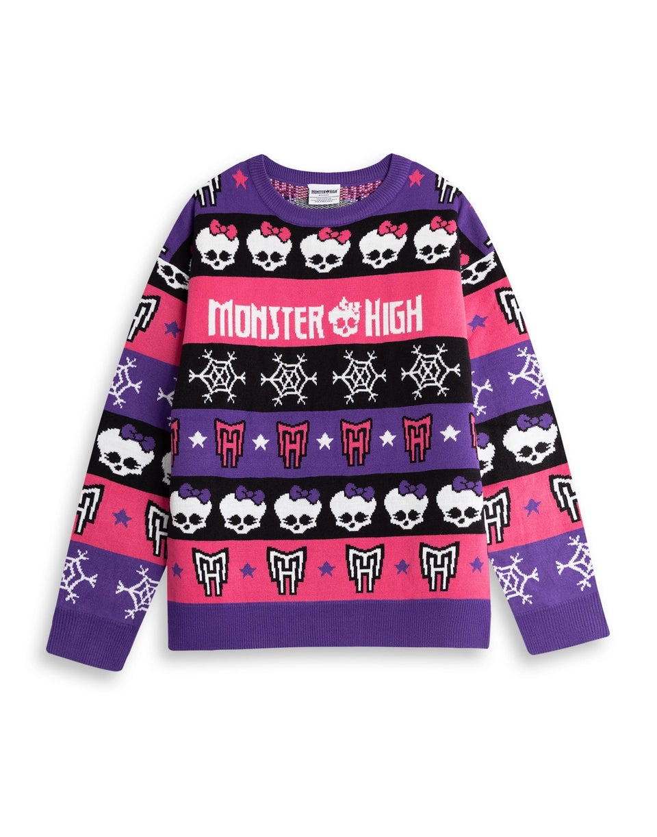 Vanilla Underground Monster High Adult Purple Christmas Jumper