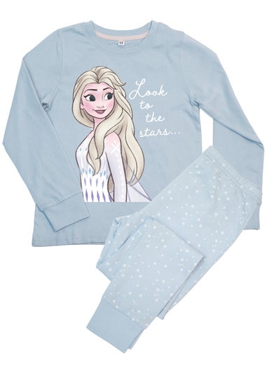 Disney Frozen Look to The Stars Girls Blue Graphic Pyjamas (3-8 Years)
