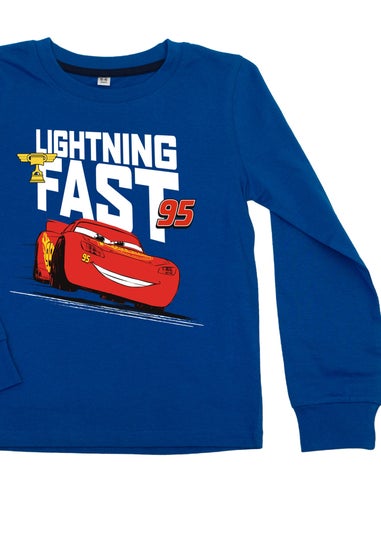 Disney Cars Lightning Fast Boys Blue Graphic Pyjamas (3-8 Years)
