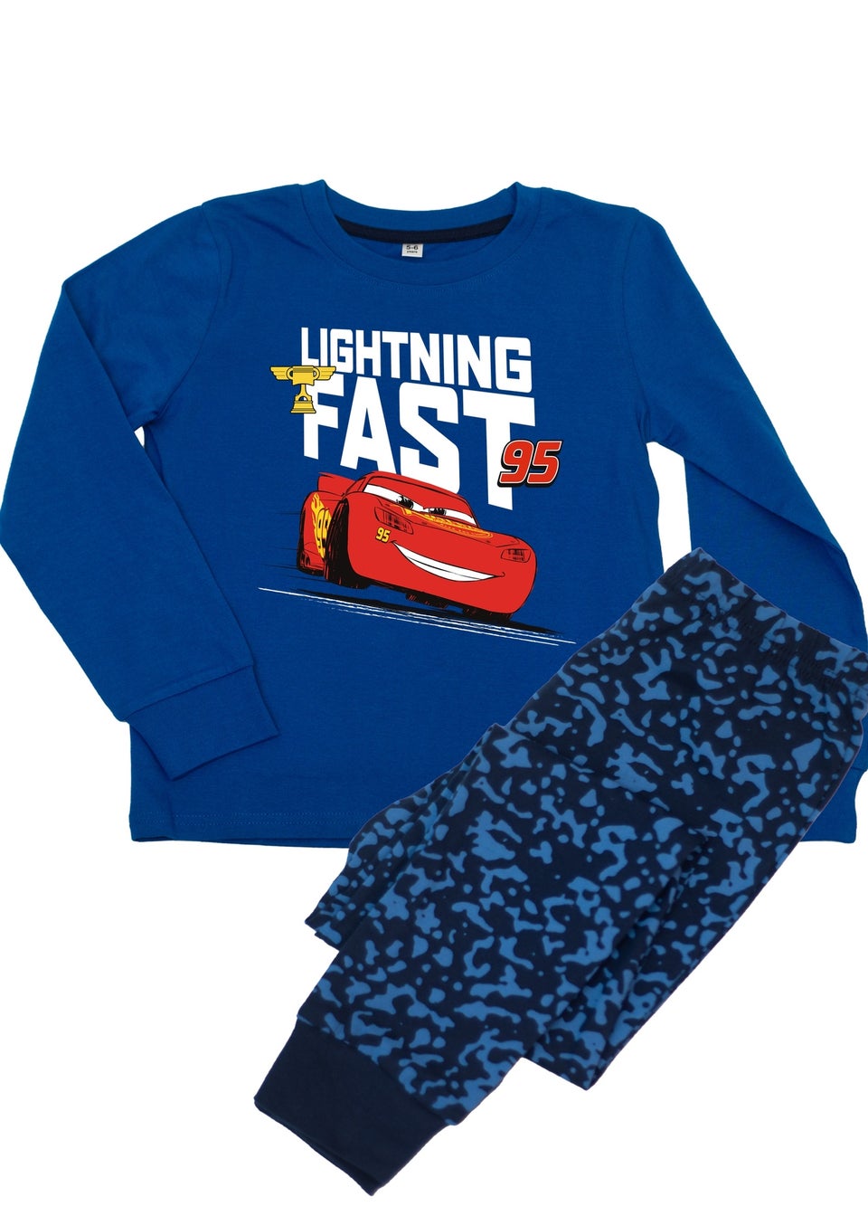 Disney Cars Lightning Fast Boys Blue Graphic Pyjamas (3-8 Years)
