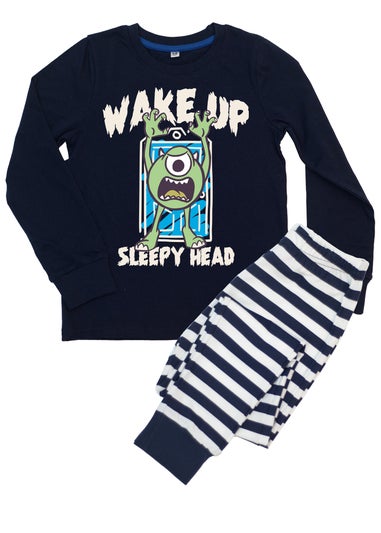 Disney Monsters Inc Wake Up Boys Navy Graphic Pyjamas (3-8 Years)
