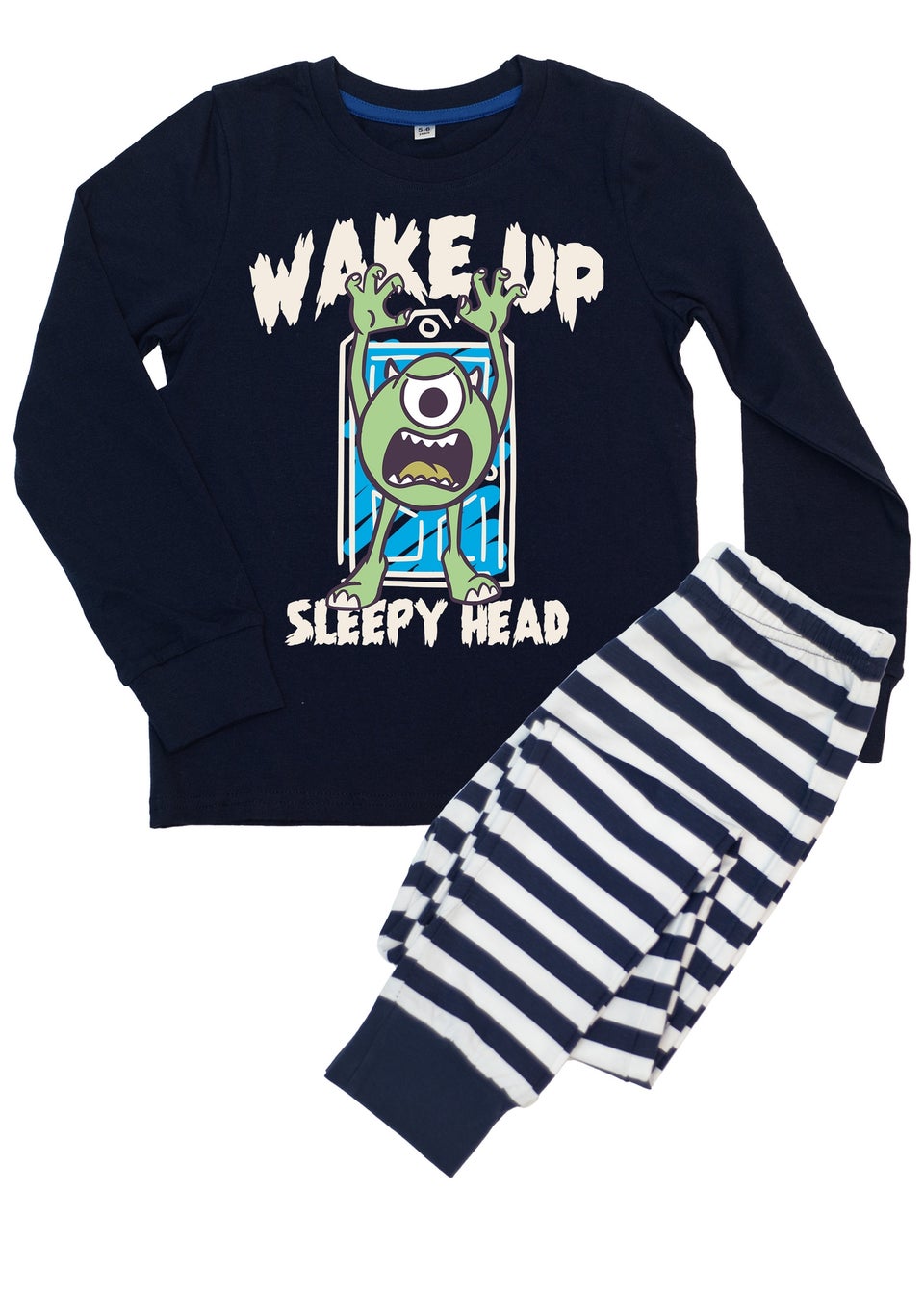 Disney Monsters Inc Wake Up Boys Navy Graphic Pyjamas (3-8 Years)