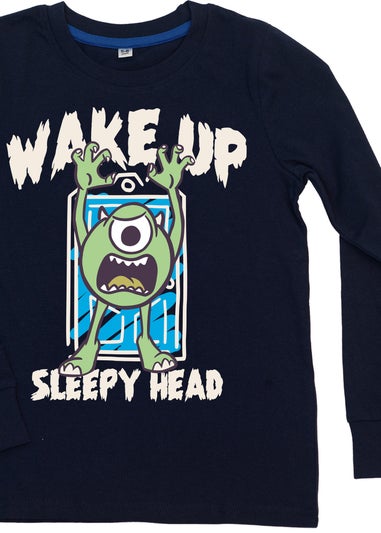 Disney Monsters Inc Wake Up Boys Navy Graphic Pyjamas (3-8 Years)