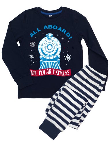 The Polar Express All Alboard Boys Navy Graphic Pyjamas (3-8 Years)