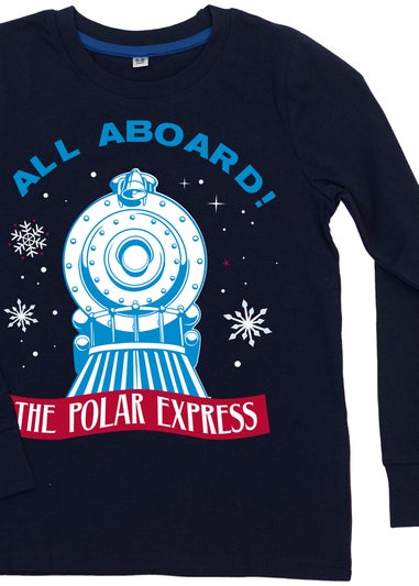 The Polar Express All Alboard Boys Navy Graphic Pyjamas (3-8 Years)