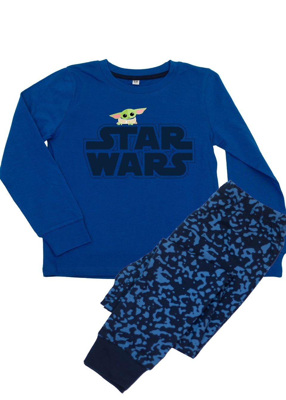 Star Wars Mandalorian Logo Boys Blue Graphic Pyjamas (3-8 Years)