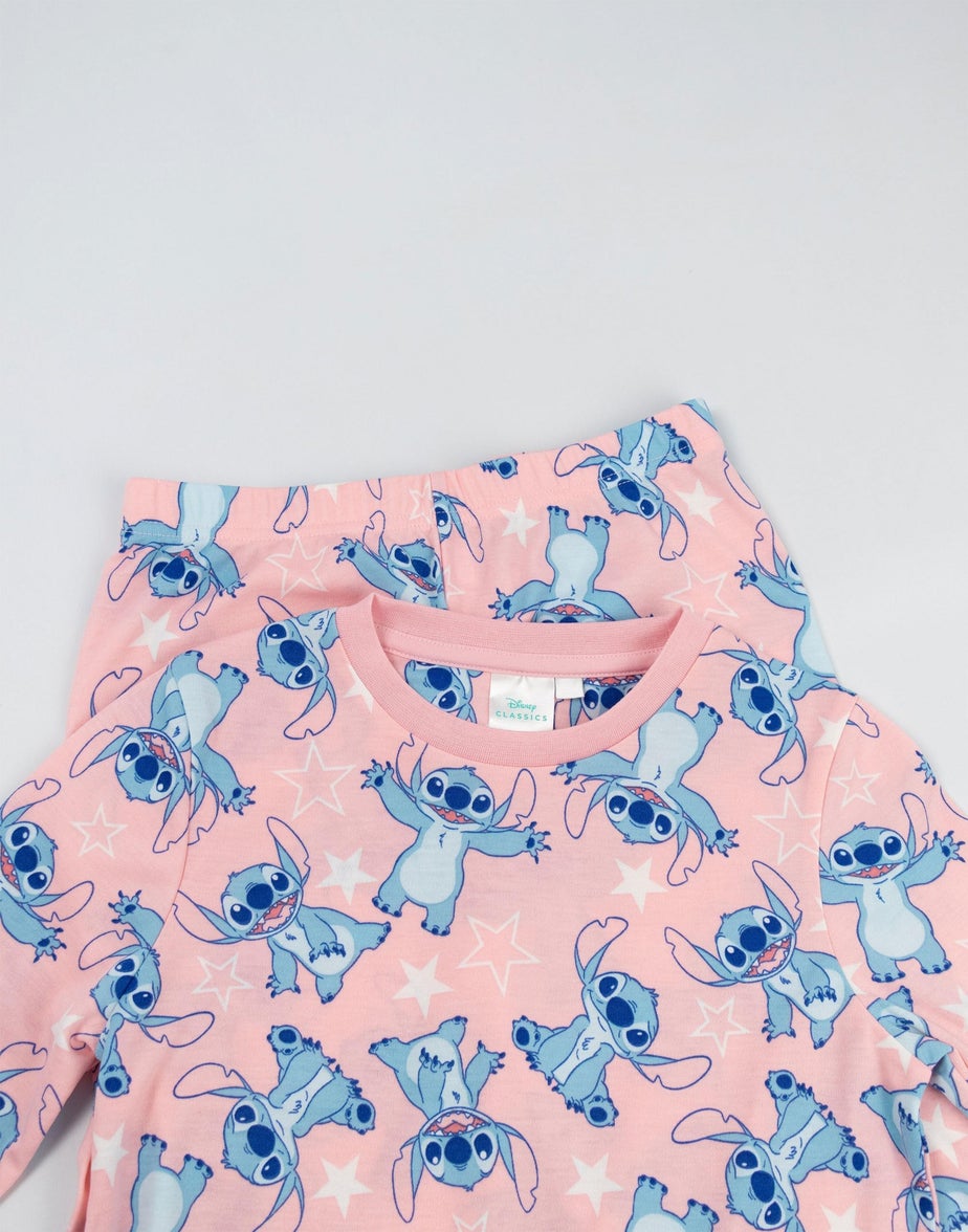 Vanilla Underground Disney Lilo & Stitch Kids Pink Pyjamas and Jumper (5-14yrs)