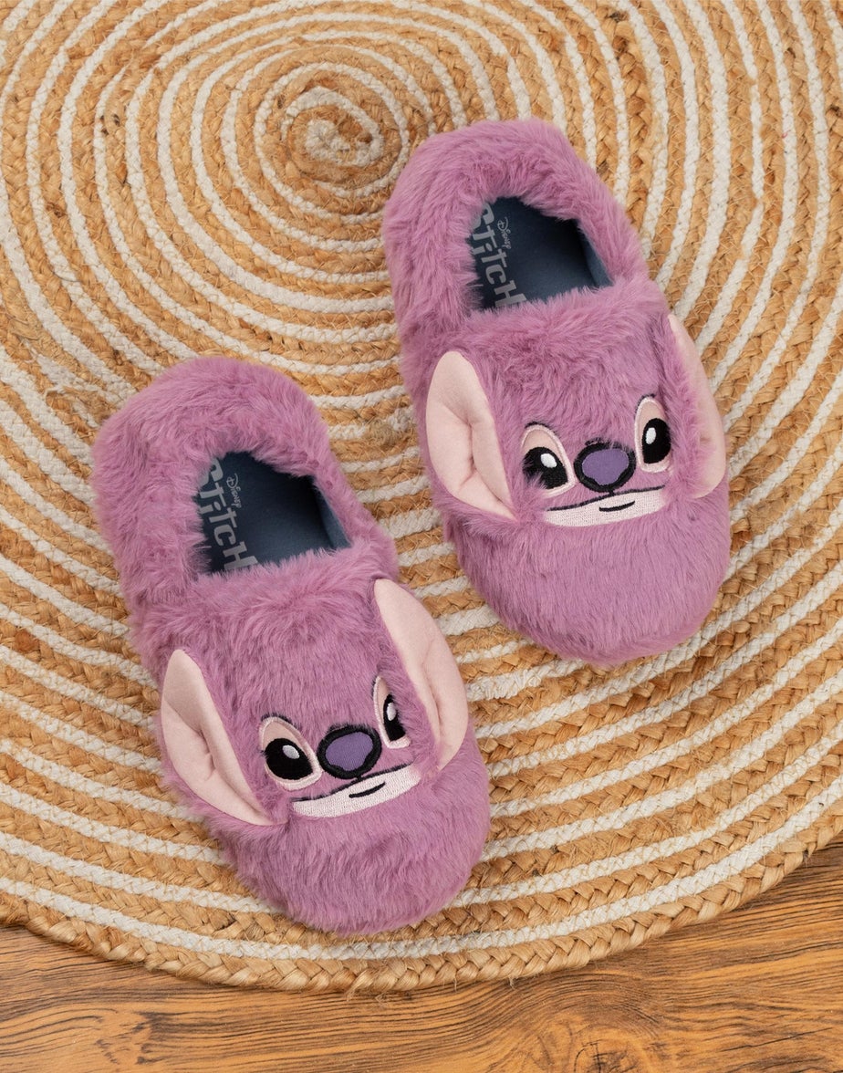 Vanilla Underground Disney Lilo & Stitch Kids Pink Loafer Slippers (Older 12-5)