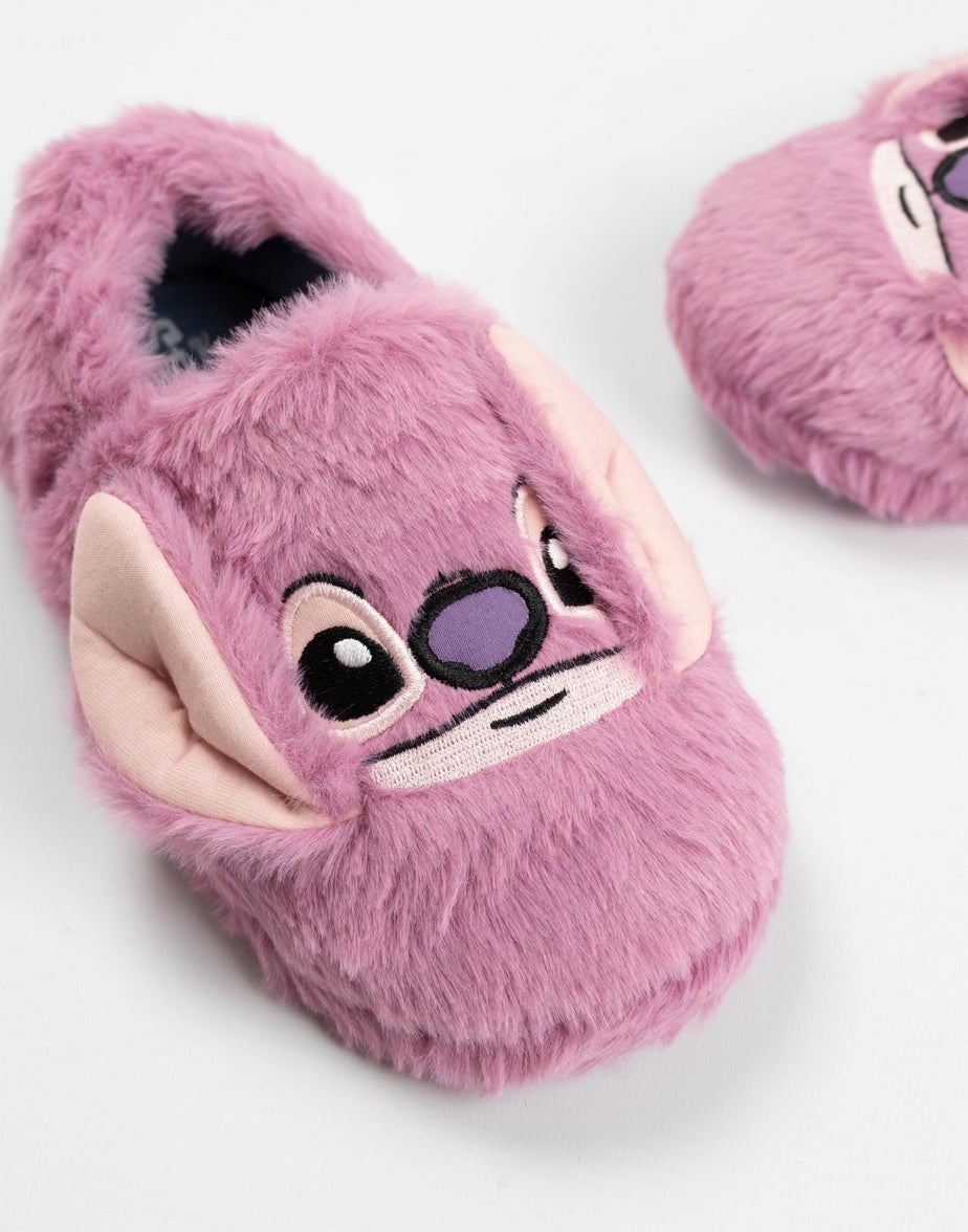 Vanilla Underground Disney Lilo & Stitch Kids Pink Loafer Slippers (Older 12-5)