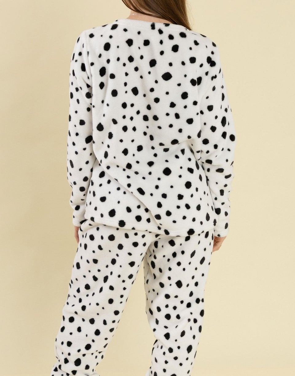 Vanilla Underground 101 Dalmatians White W/Black Spots Pyjamas