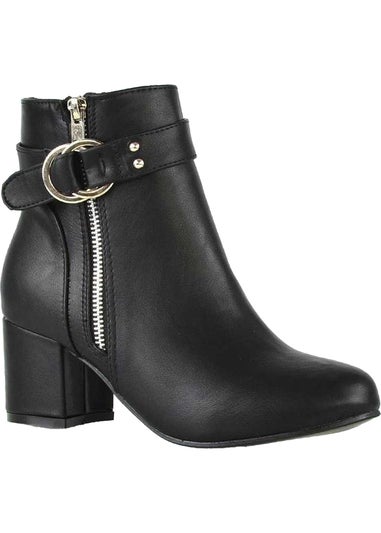 XY London Black Lakesha Zip Boots