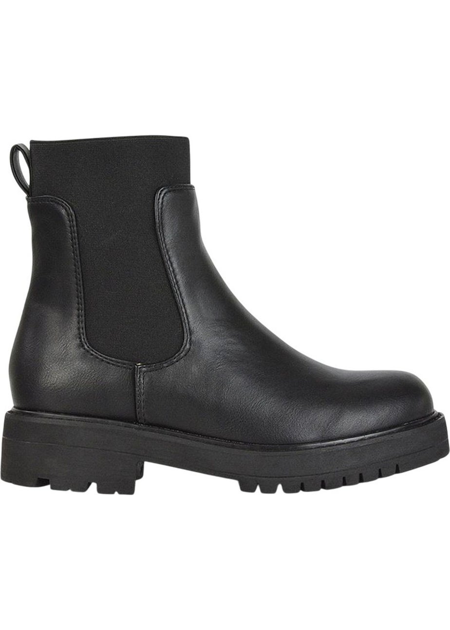 XY London Black Karev Chunky Ankle Chelsea Boots