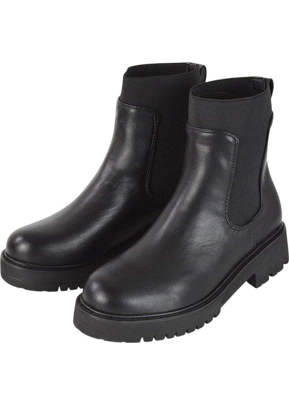 XY London Black Karev Chunky Ankle Chelsea Boots