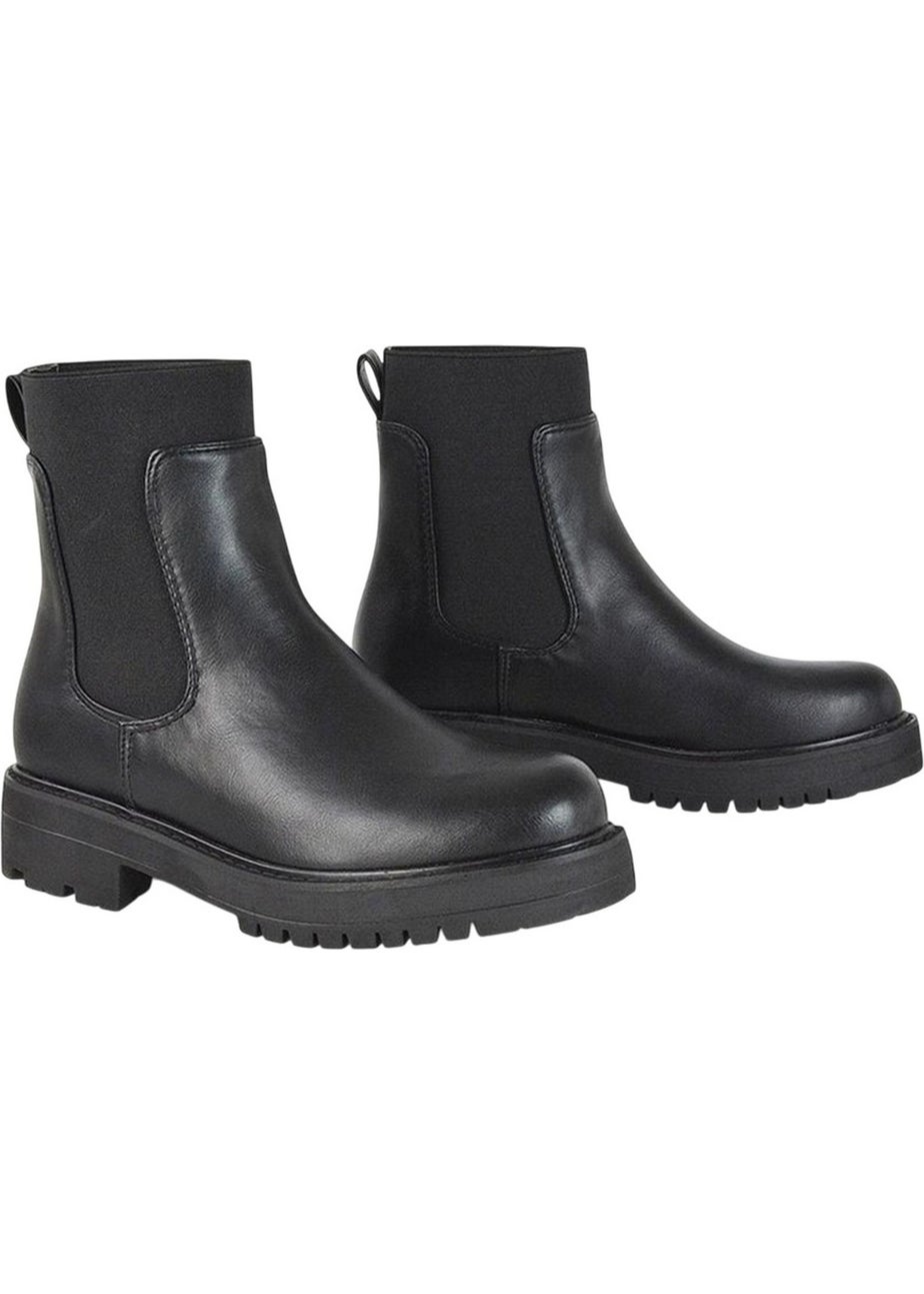 XY London Black Karev Chunky Ankle Chelsea Boots