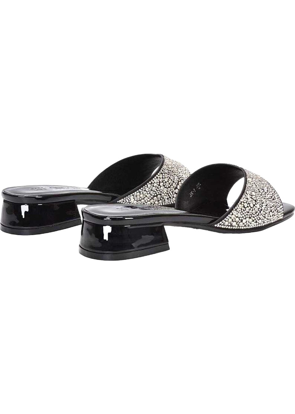 XY London Black Erica Patent Mules