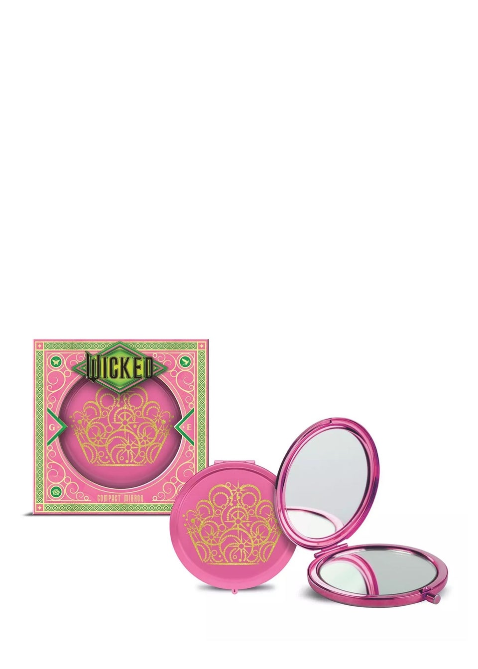 Disney Wicked Glinda Bag & Mirror Duo Green & Pink