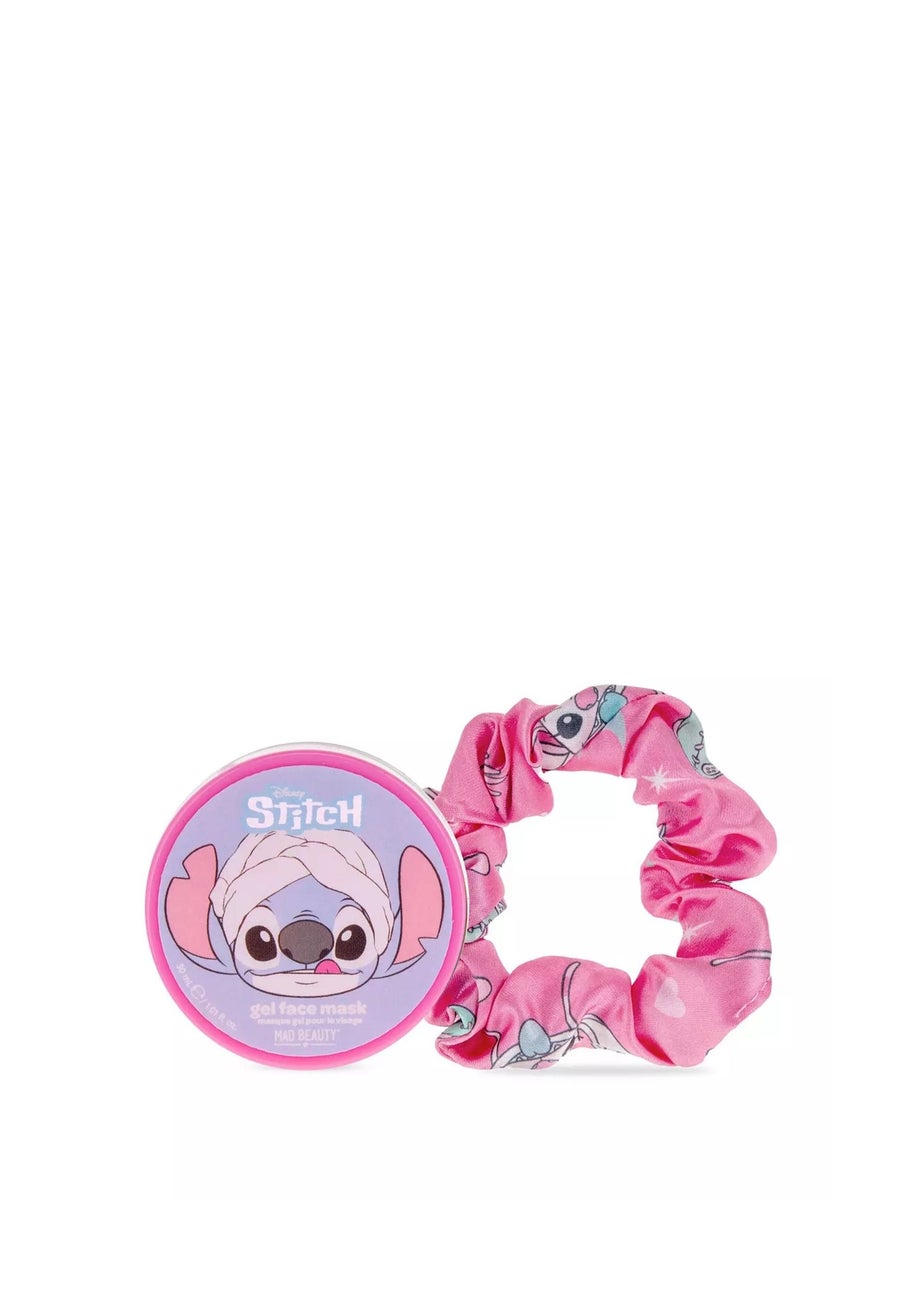 Disney Stitch Pamper Set Mirror Scrunchie Cosmetic Bag Pink