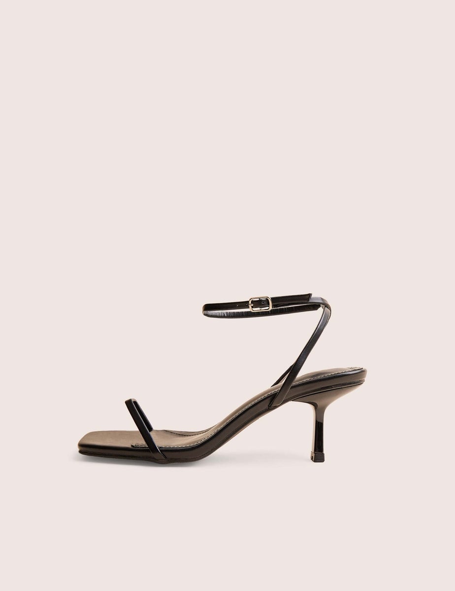 Public Desire Natalya Black Barely There Mid Heels