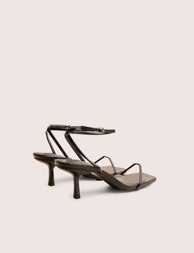 Public Desire Natalya Black Barely There Mid Heels