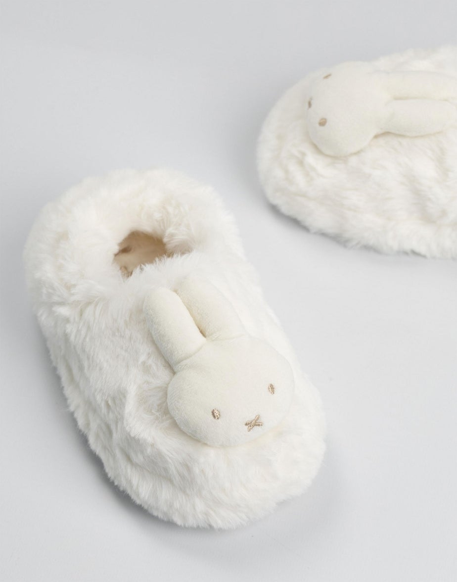 Vanilla Underground Miffy Kids White Mule Slippers (Younger 6-Older 12)