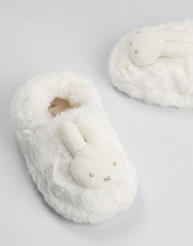 Vanilla Underground Miffy Kids White Mule Slippers (Younger 6-Older 12)