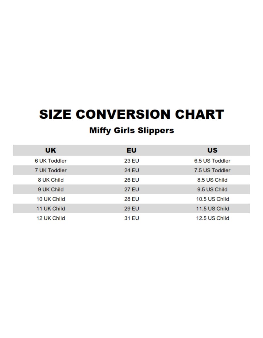 Vanilla Underground Miffy Kids White Mule Slippers (Younger 6-Older 12)