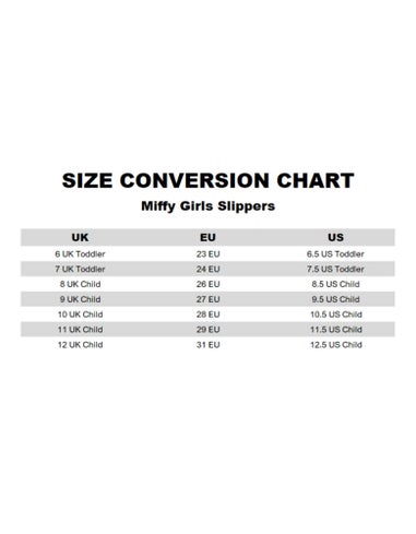 Vanilla Underground Miffy Kids White Mule Slippers (Younger 6-Older 12)