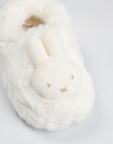 Vanilla Underground Miffy Kids White Mule Slippers (Younger 6-Older 12)
