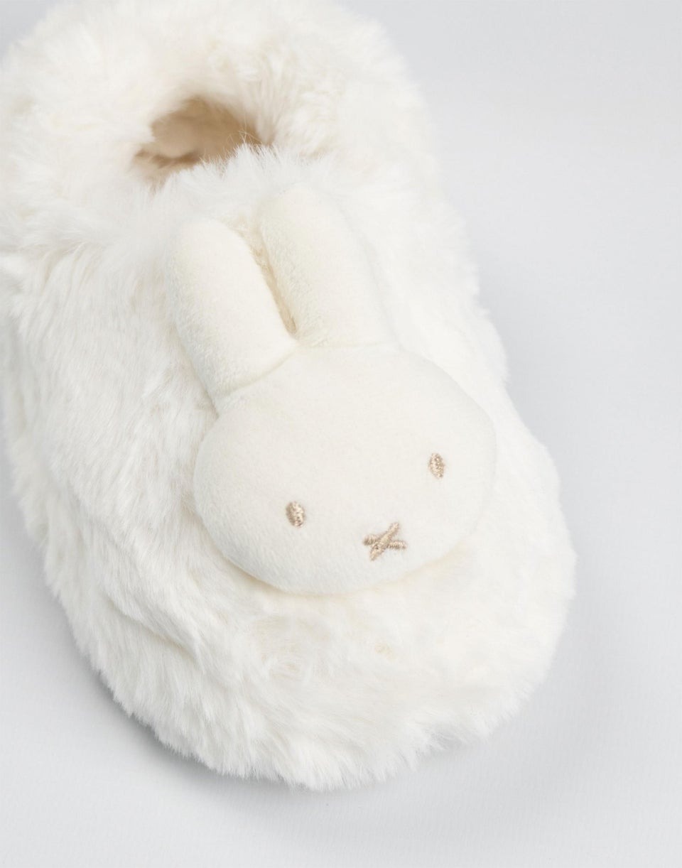 Vanilla Underground Miffy Kids White Mule Slippers (Younger 6-Older 12)