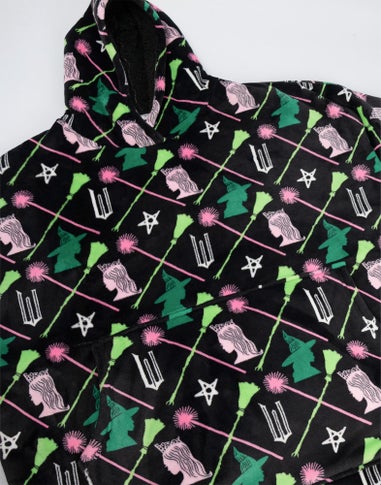 Vanilla Underground Wicked Kids Black Blanket Hoodie