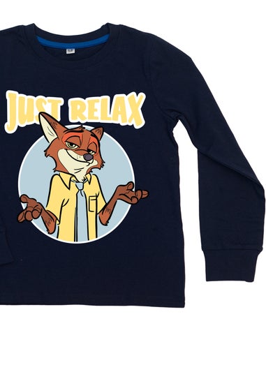 Disney Zootropolis Just Relax Boys Navy Graphic Pyjamas (3-8 Years)