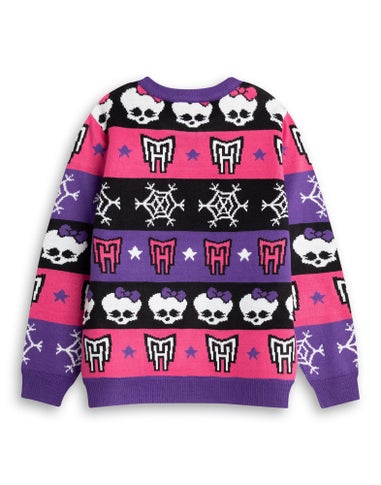 Vanilla Underground Monster High Kids Purple Christmas Jumper (3-14yrs)