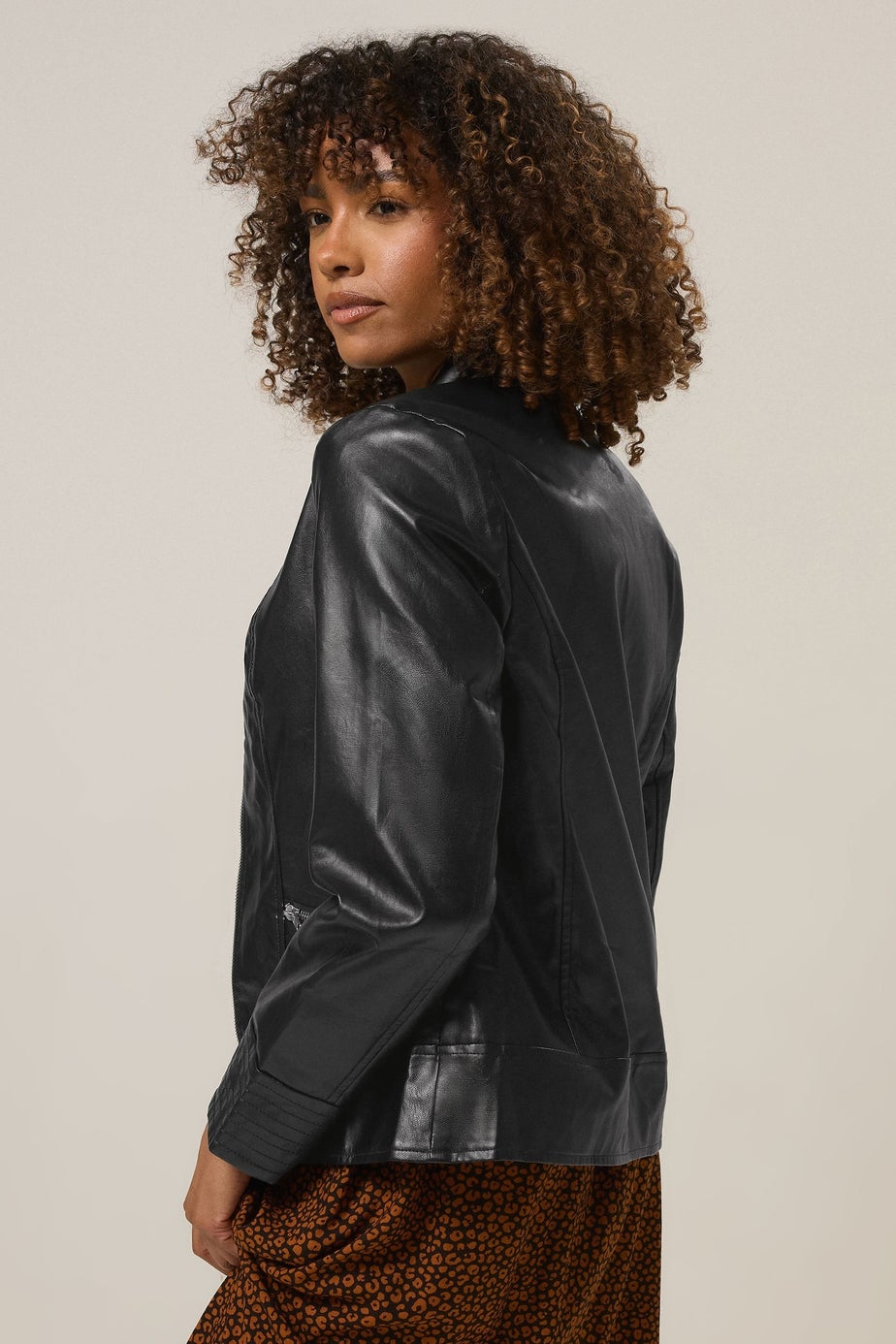 M&Co Black Faux Leather Jacket