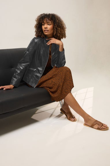 M&Co Black Faux Leather Jacket