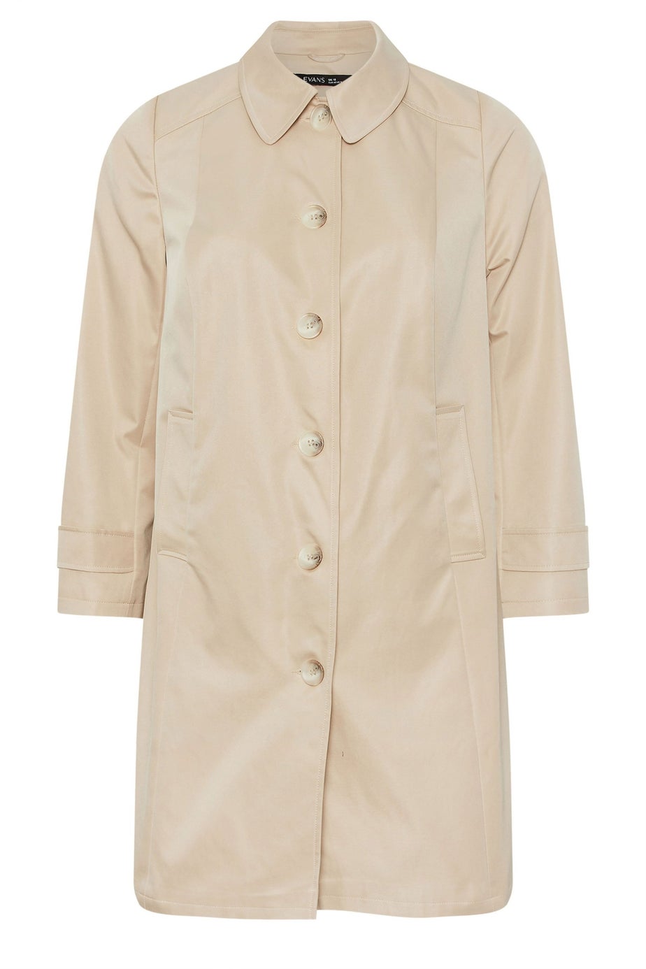 Evans Curve Natural Brown Trench Coat