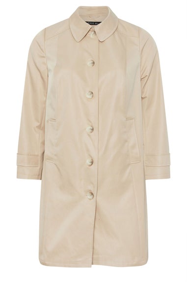 Evans Curve Natural Brown Trench Coat