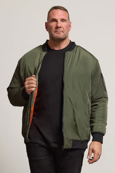 BadRhino Khaki Green Zip Bomber Jacket