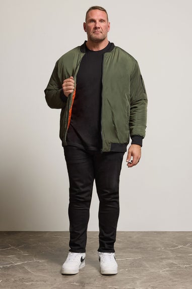 BadRhino Khaki Green Zip Bomber Jacket
