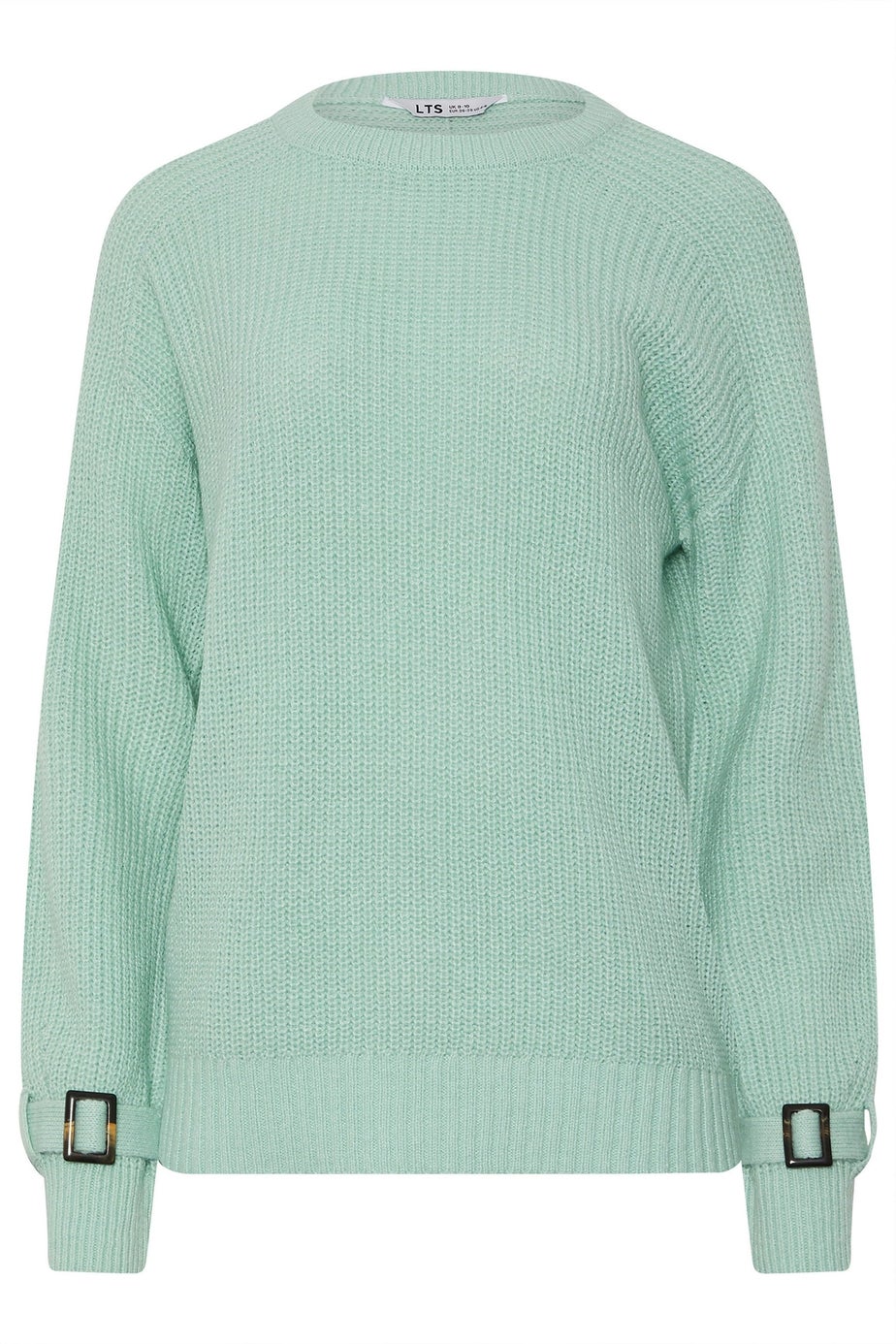 Long Tall Sally Green Knitted Buckle Sleeve Jumper