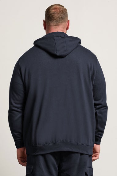 BadRhino 2 Pack Navy Blue Zip Through Hoodies